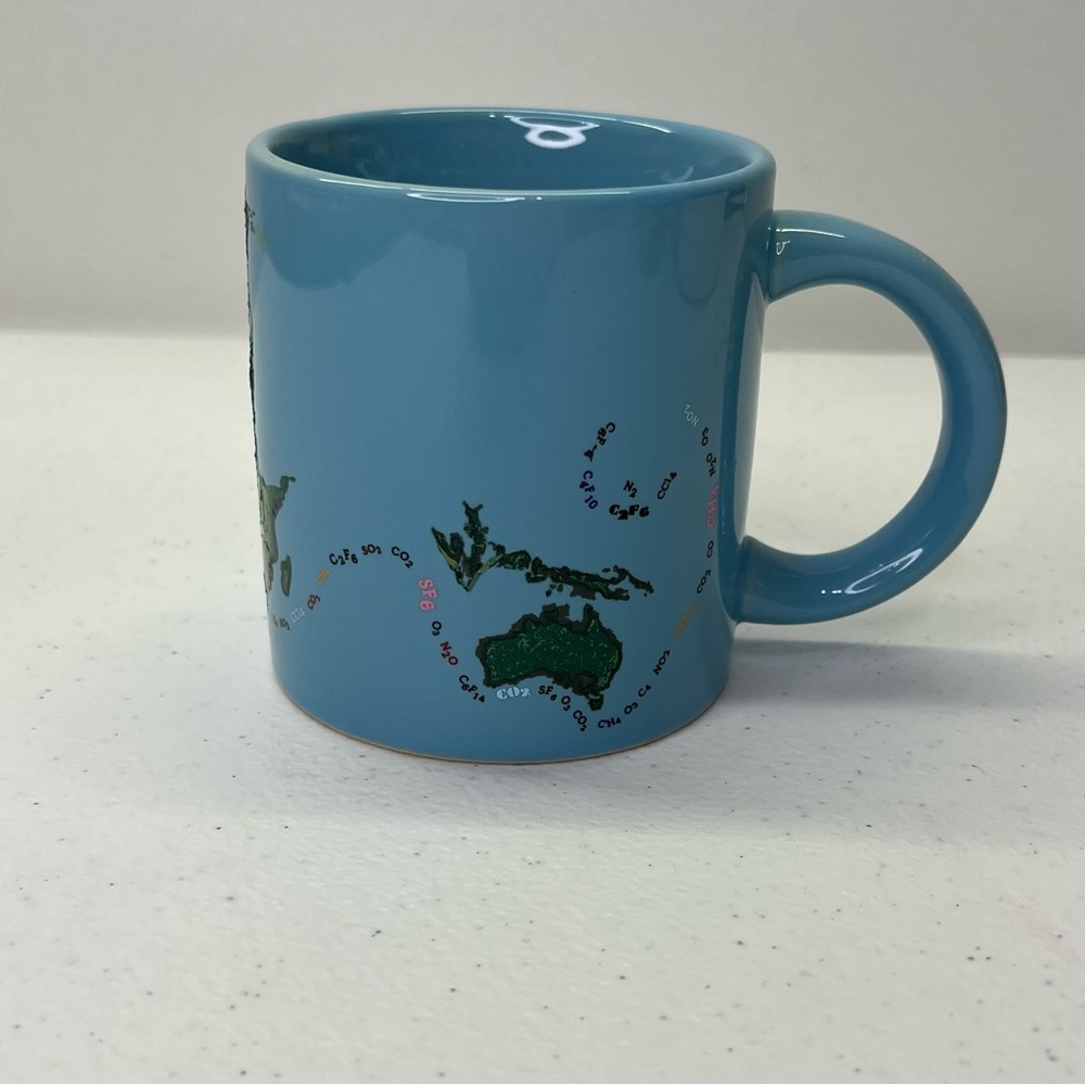 the unemployed philosophers guild Continent Map Blue Ceramic Mug - Coffee - Tea